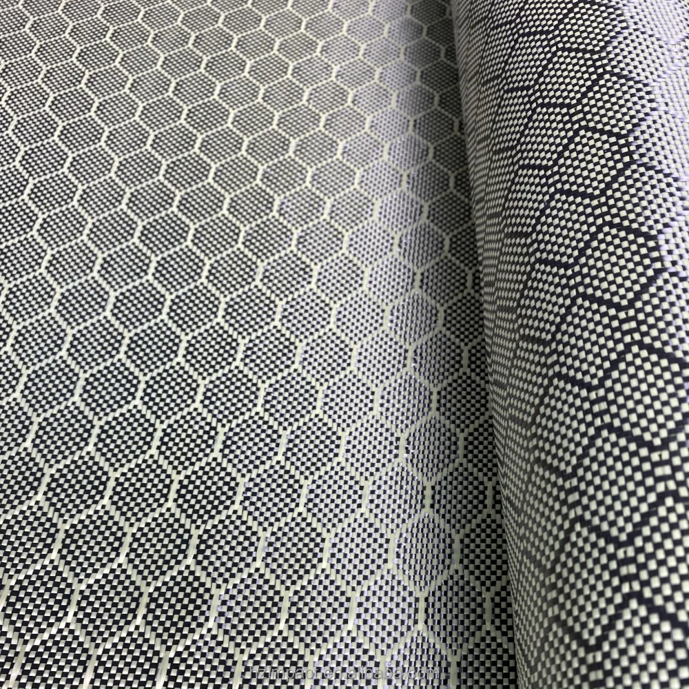 Honeycomb Hexagonal Carbon Aramid Fiber Fabric Kevler Fabric Product Yellow-black Honeycomb Hexagonal Carbon Aramid Fiber Fabric Kevler Fabric Product Yellow-black