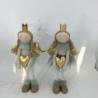 Wing Canton Fair 2020 Handmade Fabric Home Decoration Christmas Angel Ornaments With Fabric Wing
