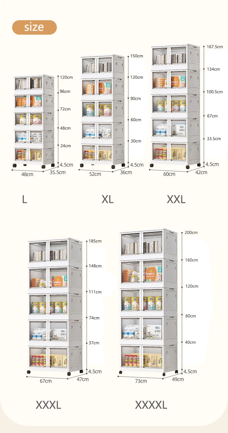 Stackable Storage Bins With Lids Set 1 Pack,Clear Plastic Folding