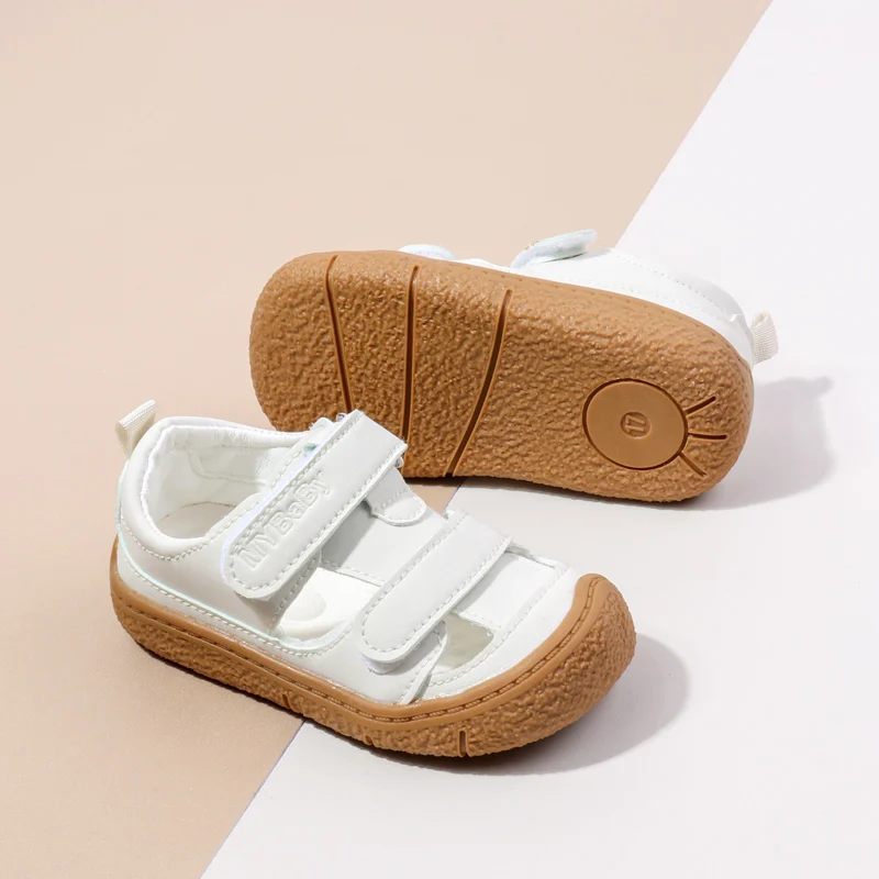 Hook&loop Summer Baby Girl Toddler Sandals Anti-Collision Toe Sound Baby Shoes When Walking details