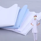 Cotton Polyester Fabric Polyeter + Cotton Cotton Polyester White Blue Nurse Hospital Uniform Fabric