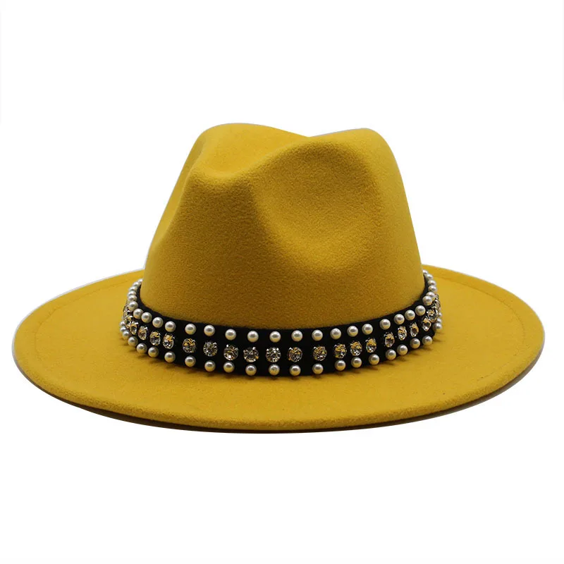 Women Men Wool Jazz Fedora Hats Casual 