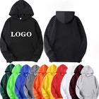 Blank Hoodie Men Wholesale High Quality Men's Custom Embroidery Logo Plain Blank Polyester Hoodie Sweatshirt