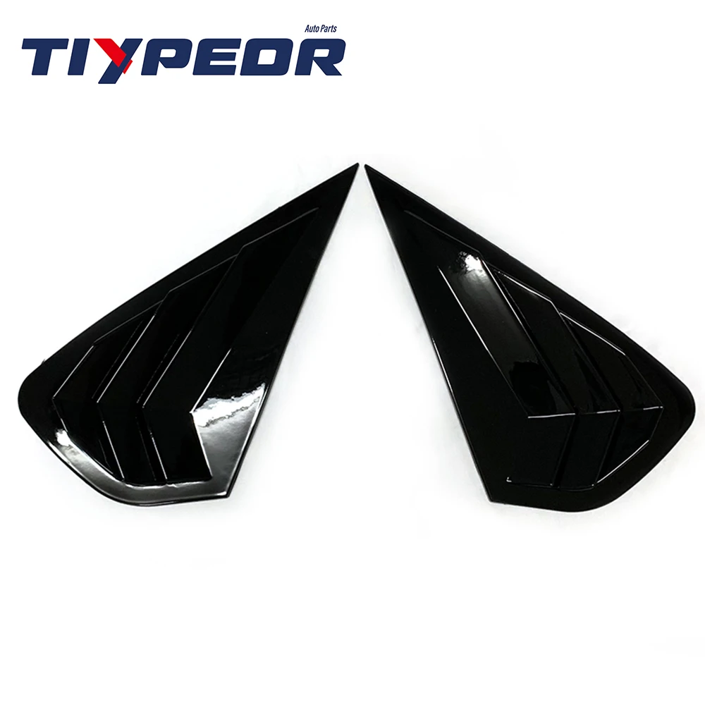 product auto exterior accessories for kia k3 2019 2021 car sport style rear side window louvers air vent scoop shades cover blinds-3