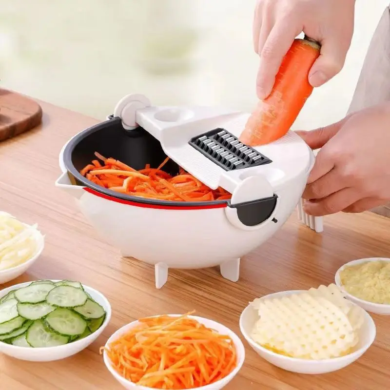 9 in 1 Anti-Hand Injury Vegetable Chopper Tool Stainless Steel and Plastic Grip Safe and New Condition