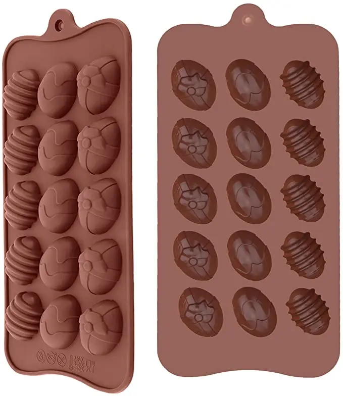 Customized Easter Chocolate Molds Wholesale Silicone Molds with Easter Egg Shape for Making Small Chocolate