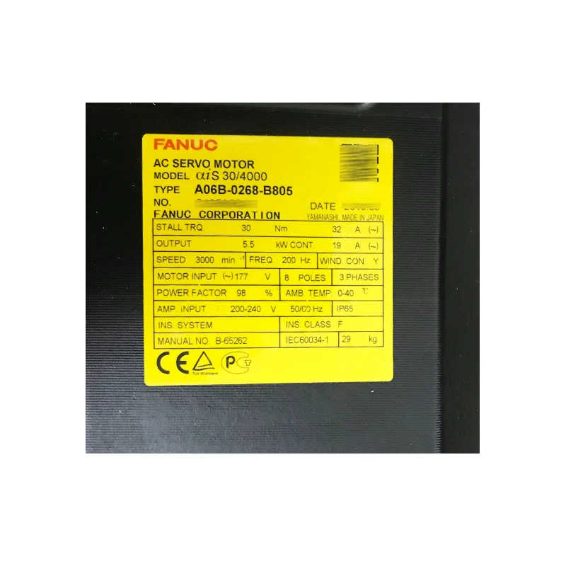 A06B-0268-B805 Động Cơ Servo Fanuc AC Ch&iacute;nh H&atilde;ng Đ&atilde; Qua Sử Dụng Thử Nghiệm