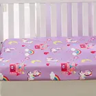 100% Custom Baby Fitted Cot Sheets 100% Cotton Breathable Infant Rainbow Crib Sheet For Baby