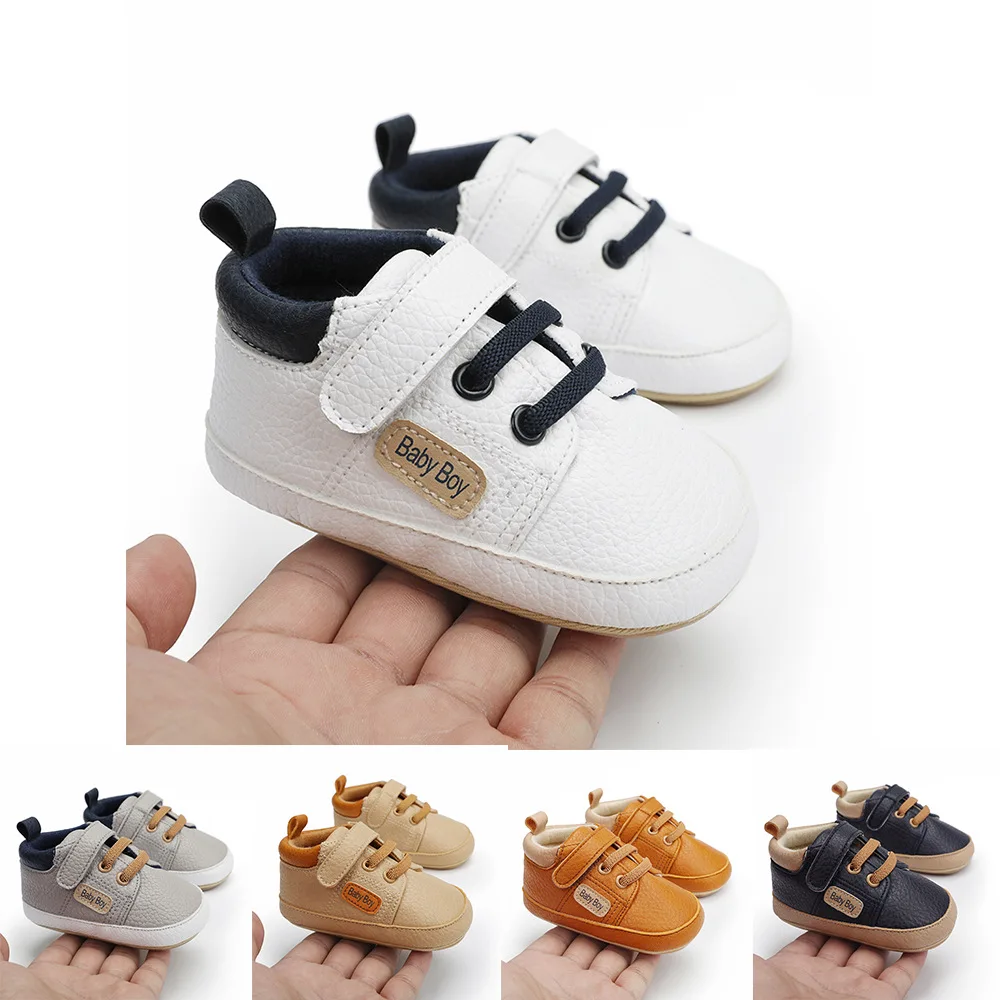 202 Hot Selling High Quality Soft TPR Anti-slip Outsole Babies Toddler Boy Shoes Prewalker Shoes for Boys supplier