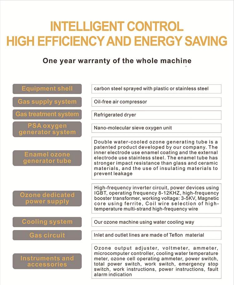 100g/h Ozone generator water treatment systems 3
