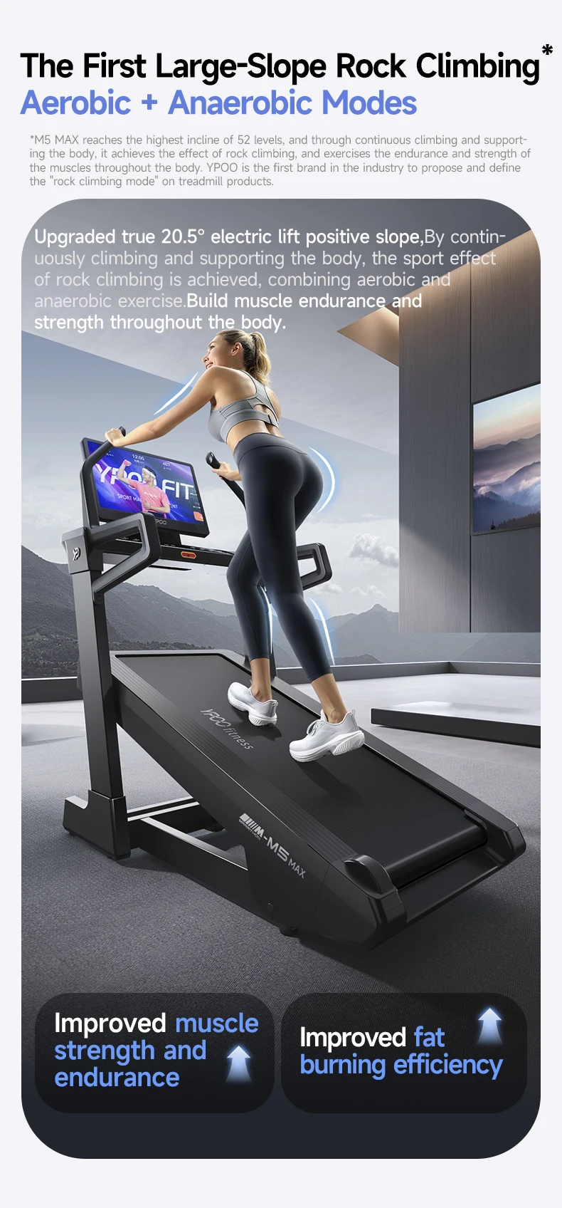 YPOO New OEM&ODM Manufacture Treadmill Home Semi Commercial CE ROHS Approved R Home Motorized Treadmills with App