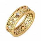 Men Finger Gold Ring Customized Fashion Men Hollow Zircon Finger Jewelry Gold Color Finger Ring