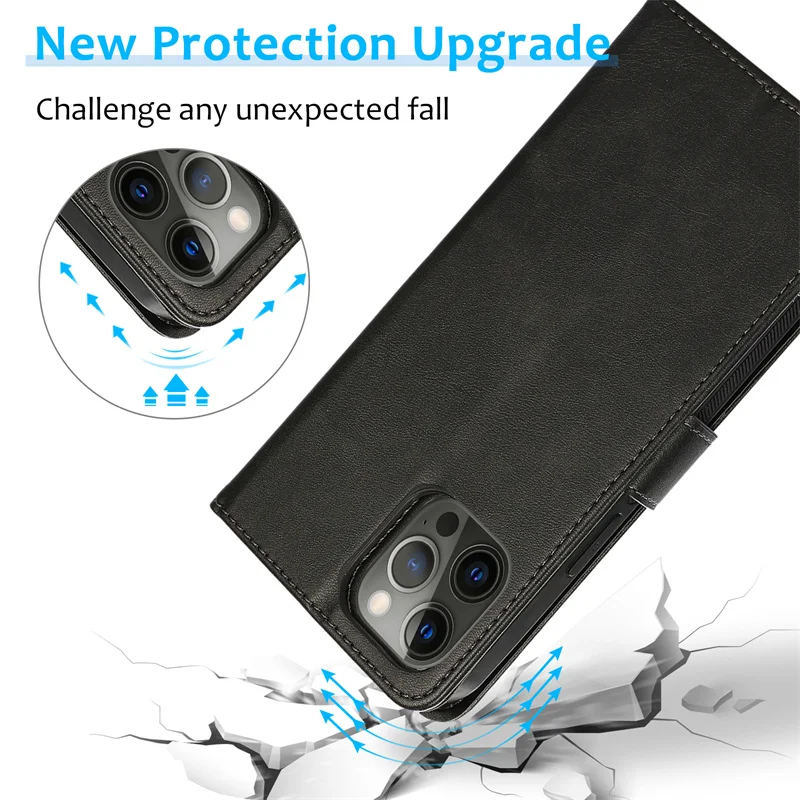 Luxury PU Leather Detachable 2 in 1 Magnetic Wallet Phone Case For iPhone 13 12 11 Pro Max Xs Xr Xs Max 7 8 Plus