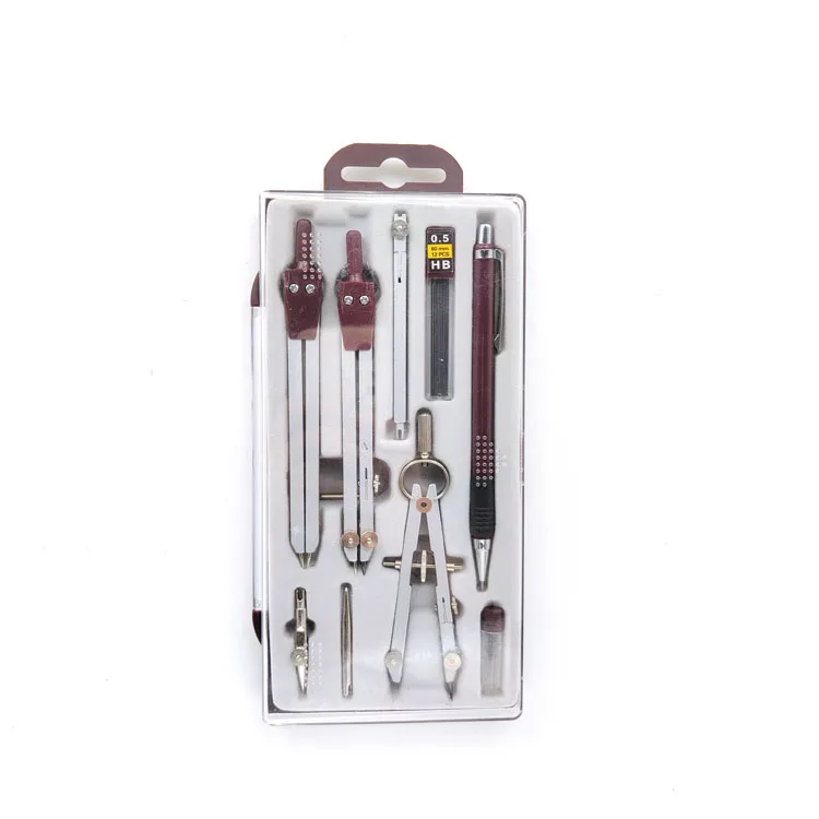 All in One Professional 9pcs Mathematical Instruments Geometry Set Maths Set for Drawing
