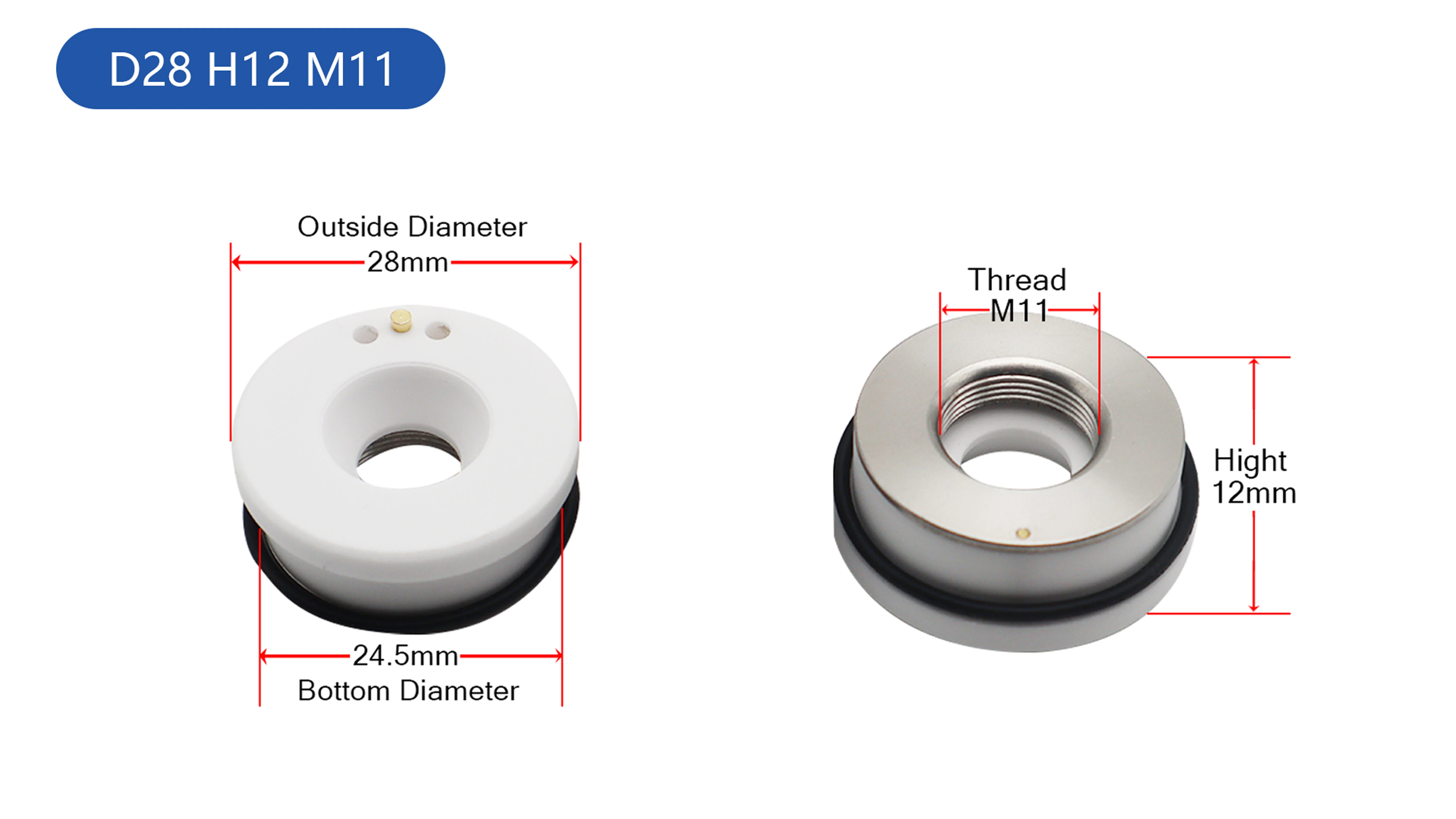 Non Contact Fiber Laser Ceramic Ring High Performance Fiber Laser