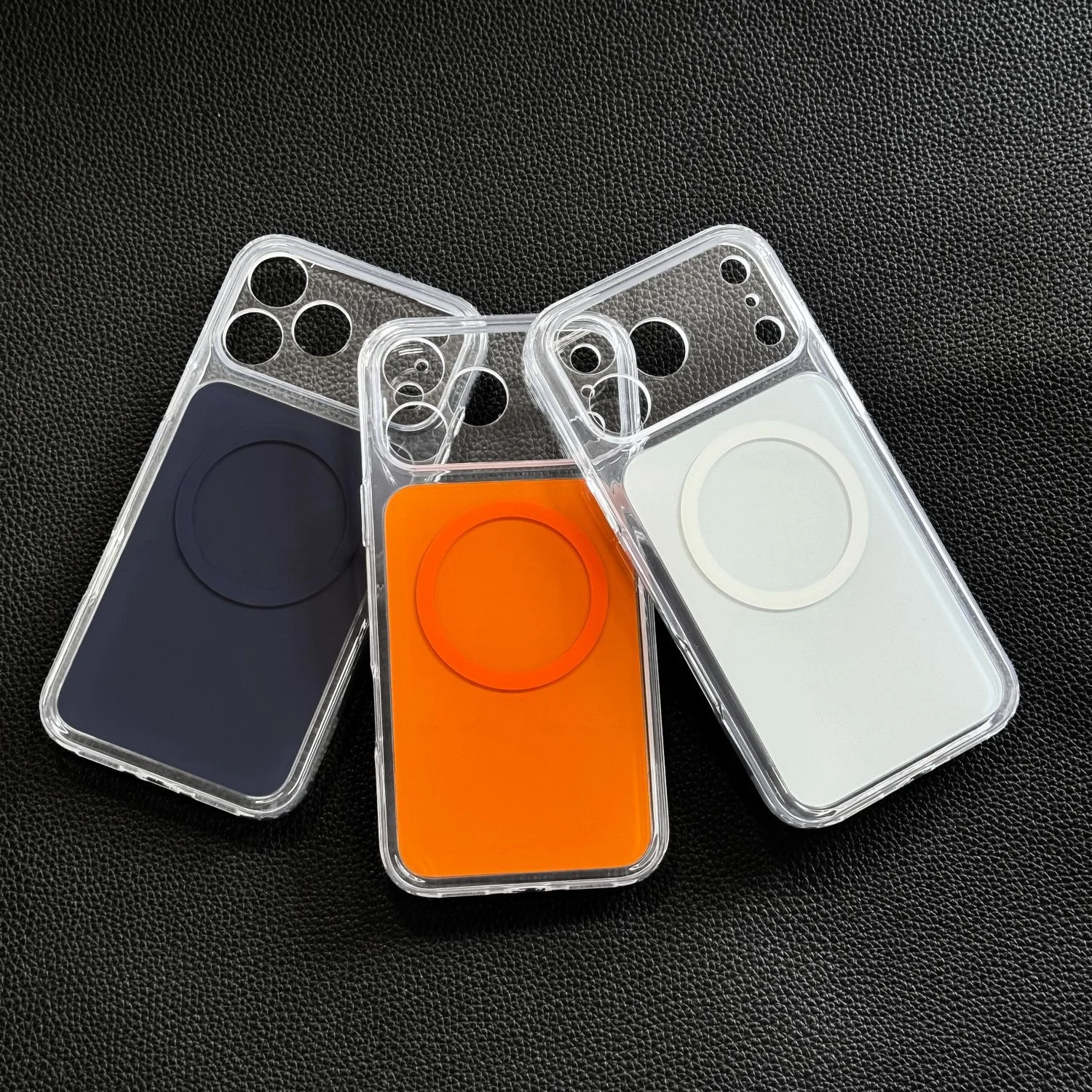 product transparent magnetic shockproof phone case cover for iphone 17 air lens protective cell phone cover for iphone 17 pro max-5