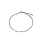 Silver Bracelet Silver S925 Sterling Silver Cubic Zirconia Luxury Classic Tennis Bracelet