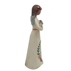 Angel Concrete Angel Statues Resin Fairy "Friends Become Our Chosen Family" Angel 10.5*6.1*20.5cm