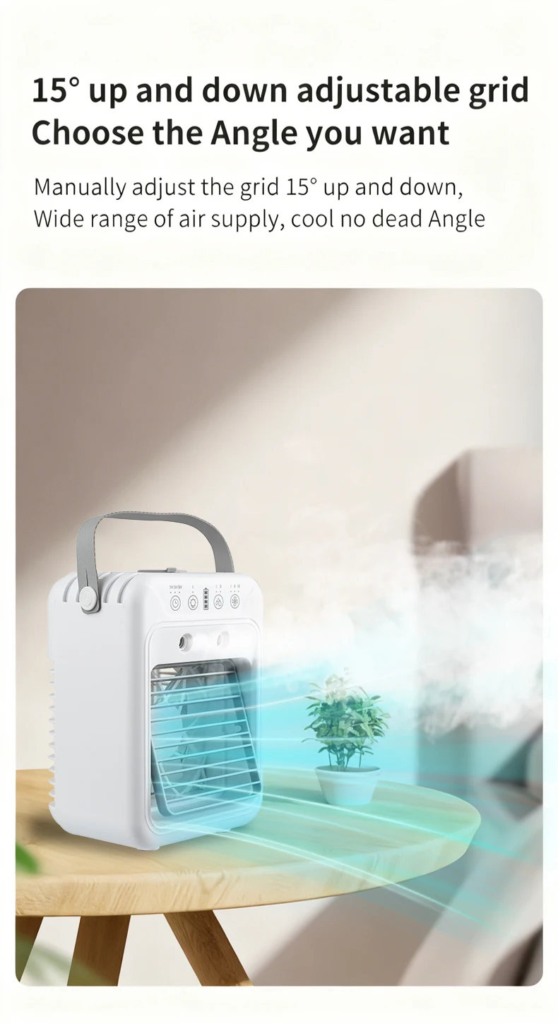 Usb Rechargeable Air Conditioner, Portable, Battery, Plastic - detail 26