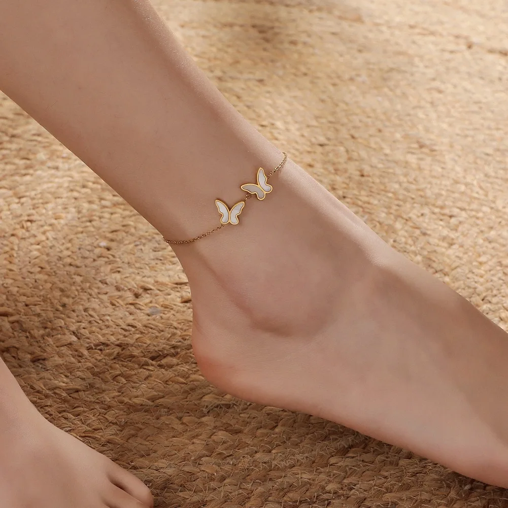 New arrival stainless steel golden butterfly pendant bracelet personality temperament luxury minimalist jewelry