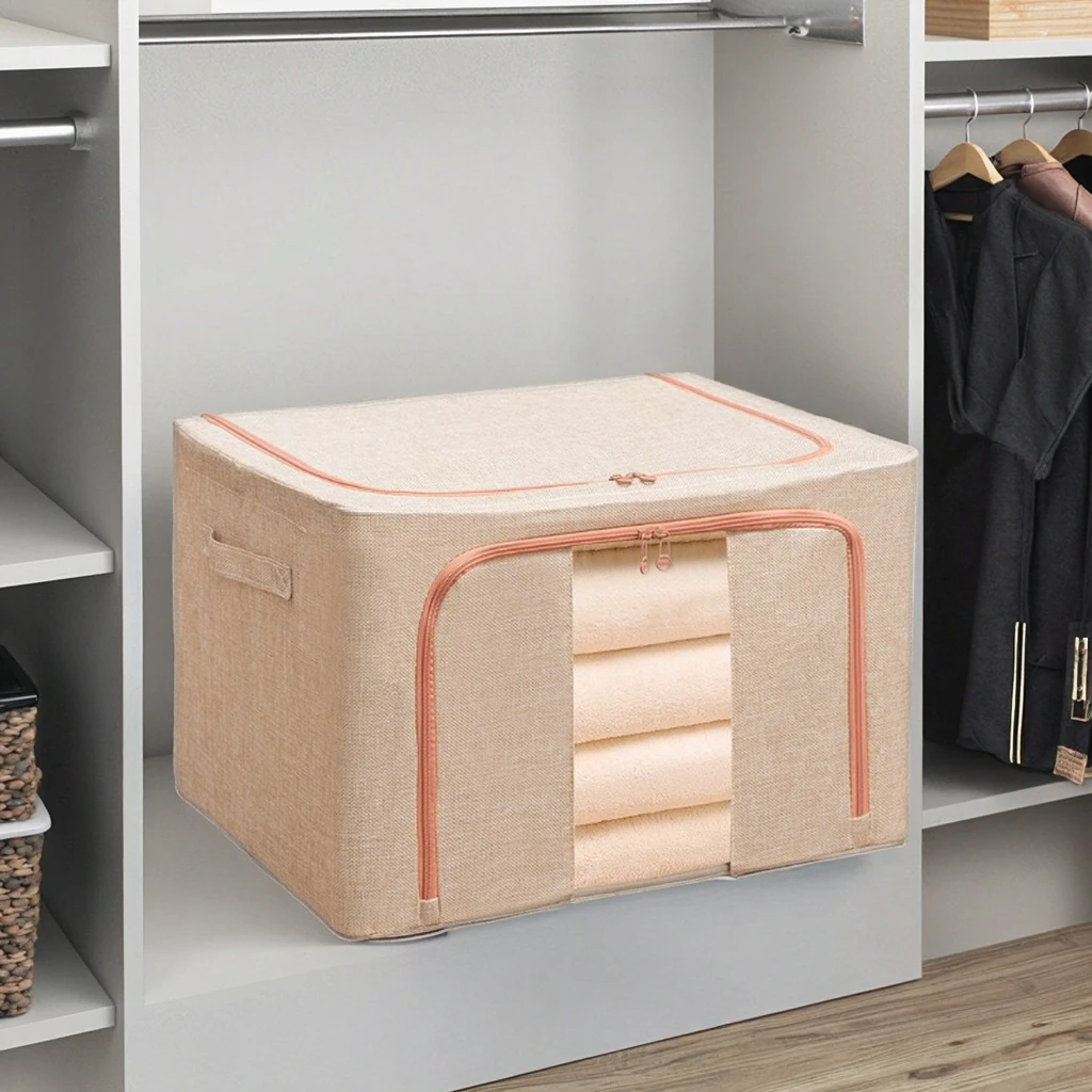 Foldable Multi-functional Space-saving Clothing Organizer Linen Storage Box for Household Wardrobe and Closet Systems details