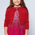 Wear Girls Kids Holiday Party Wear Girls Fluffy Cardigan Knitwear Kids Cute Baby Girls Cartoon Sweater
