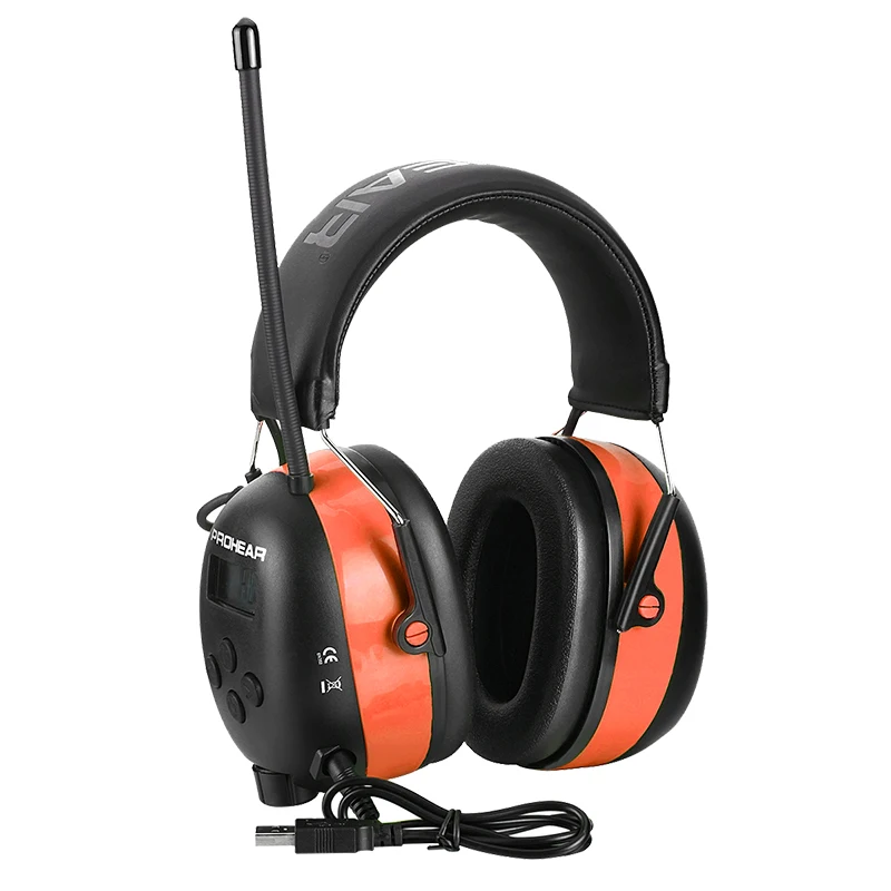 noise cancelling headphones with radio and bluetooth