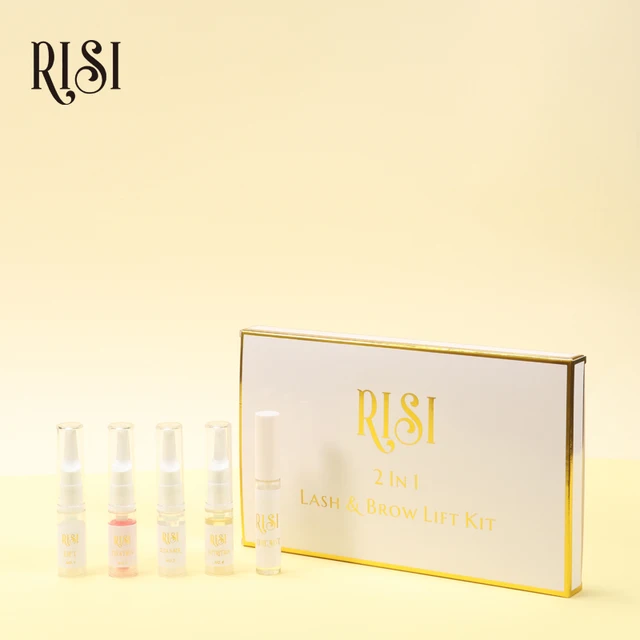 RISI OEM High Quality Eyelash Perm Kit Fast Perm  Brow Lamination Kit Private Label Lash Lift Kit