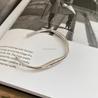 Sterling Silver Bangle Sterling 925 Silver Solid Offspring Bangle Cuff For Women
