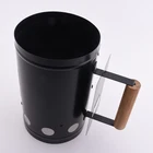 Fire Starter Good Helper Outdoor BBQ Chimney Charcoal Fire Starter With Wooden Handle
