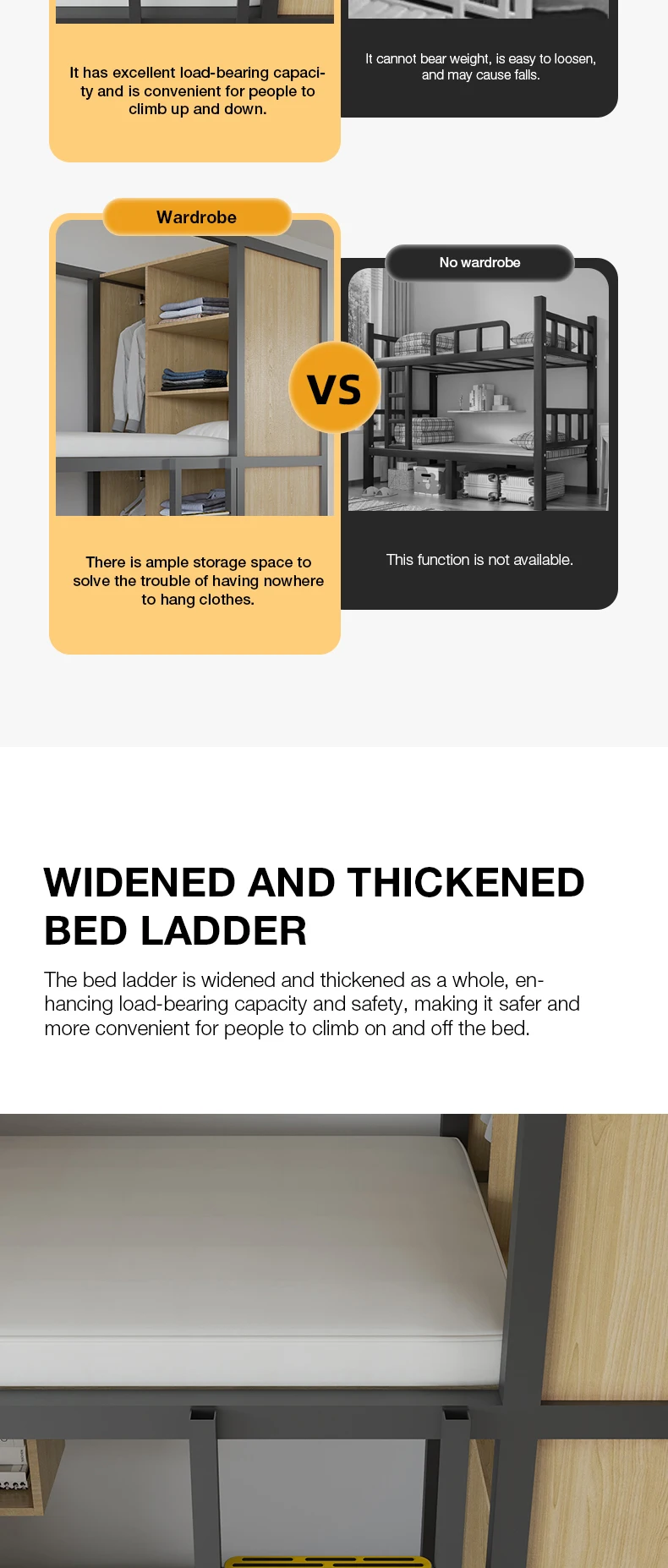 product free 3d design service metal and wooden loft capsule saving space double decker metal bunk dormitory bed with storage cabinets-5