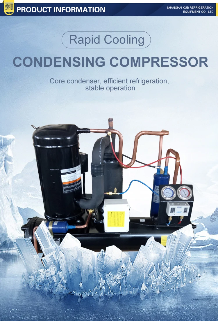 380V 3PH 50HZ Water Cooled Condensing Unit with 1 Year Warranty and 2Hp 3Hp 4Hp Copeland Compressor