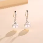 Earing Pearl Earrings Ready To Ship Wholesale Jewelry Silver Earing Pearl Hook Earrings In Stock