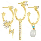 Emerald Gemnel Fashion Jewellery Sterling Silver Charm Earrings Opal Ruby Emerald Pendants Charms 2021