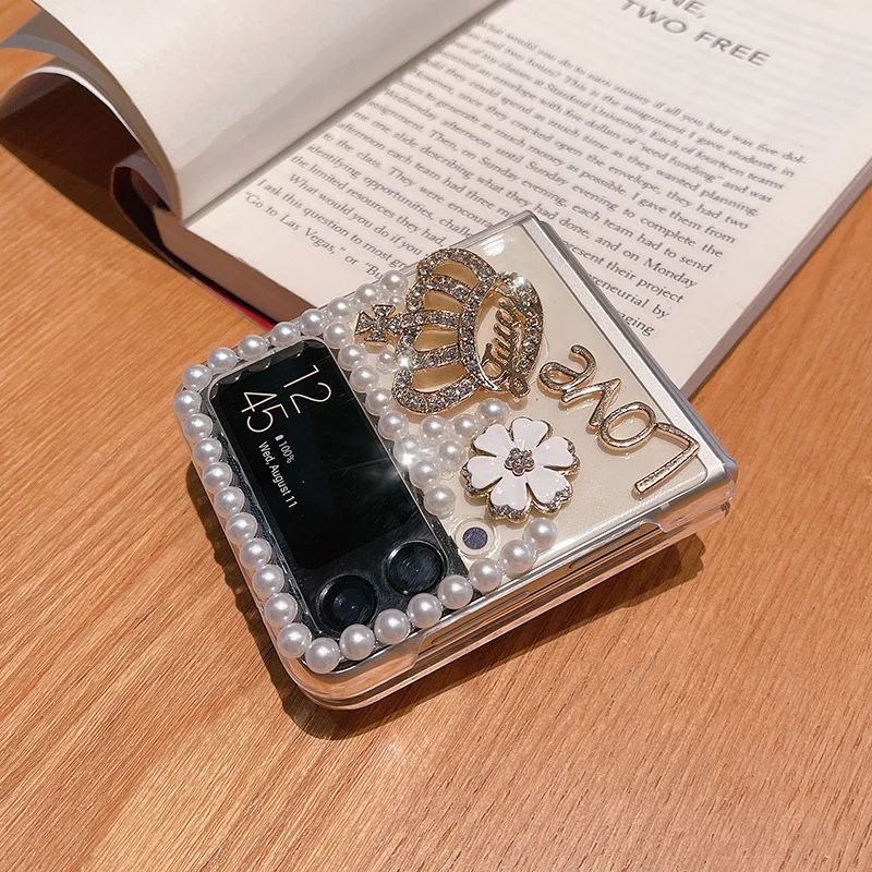 Luxury Fashion Handmade Full Bling Crystal Rhinestone Diamond Phone Case For Samsung Z FLIP 4