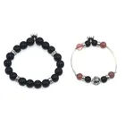 Obsidian New Gravity Attraction Couple Bracelet Obsidian White Crystal Lover Distance Bracelet For Couple