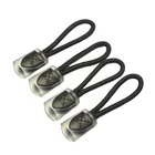 Sliders Ring Commonly Use Sliders Custom Eco-friendly Zipper Ring Pull Tab Cotton Woven Pullers For Kids Garments