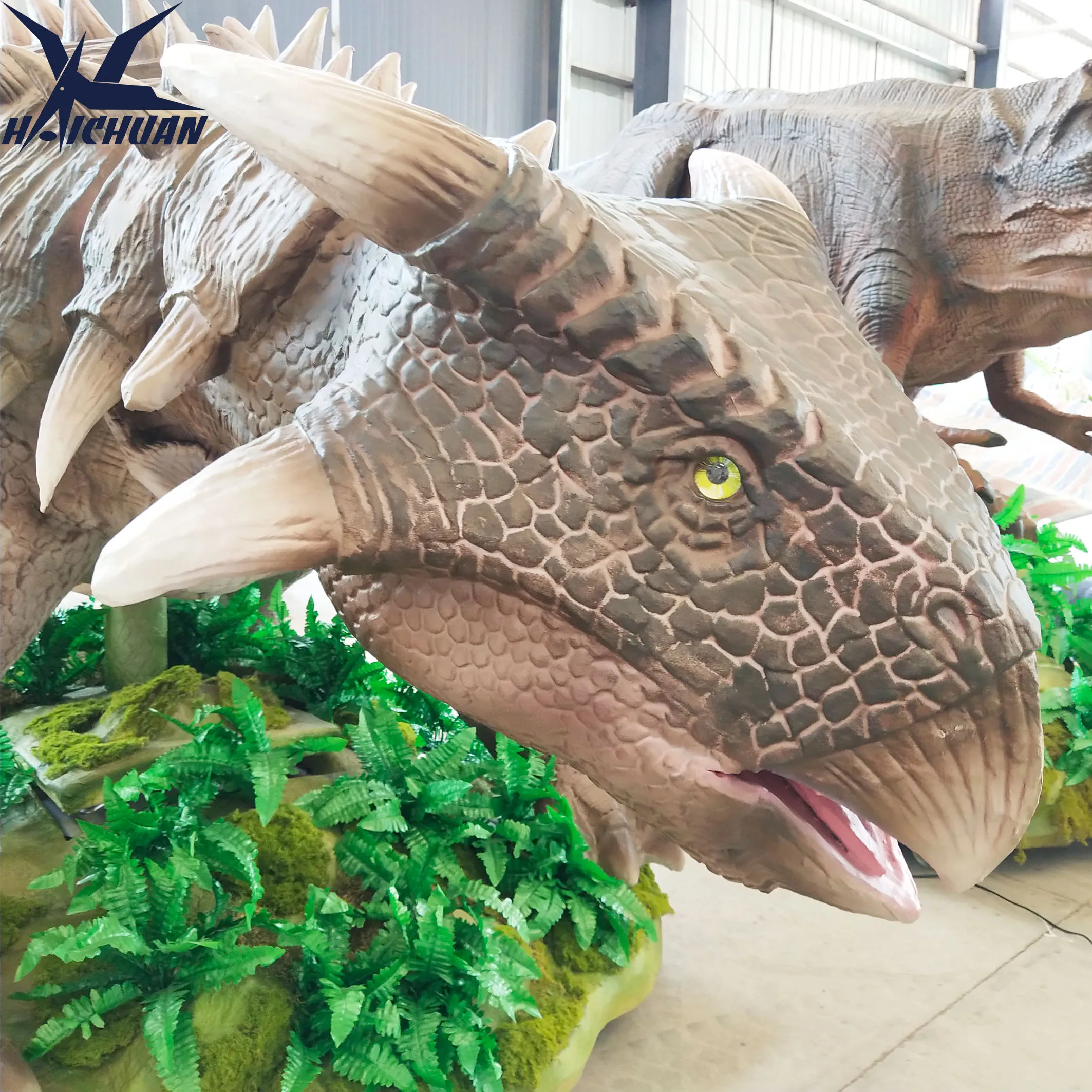 product dino park lifesize dinosaur robot in real dinosaur size animatronic ankylosaurus-1