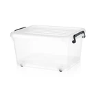 Plastic Storage Box Plastic Plastic Storage Box 50l Huasu Customized 35 L 50L 60 Liter Plastic Clear Storage Box With Lid