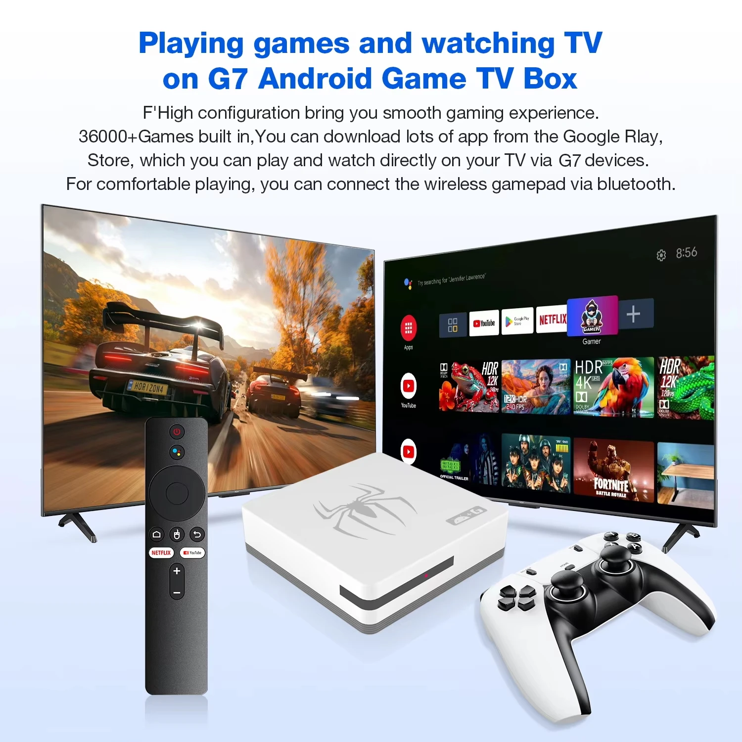 Latest G7 game box Allwinner H618 Android 12 HD 4k video game console 2.4G dual wifi Wireless PS 5 Gamepad video game consoles
