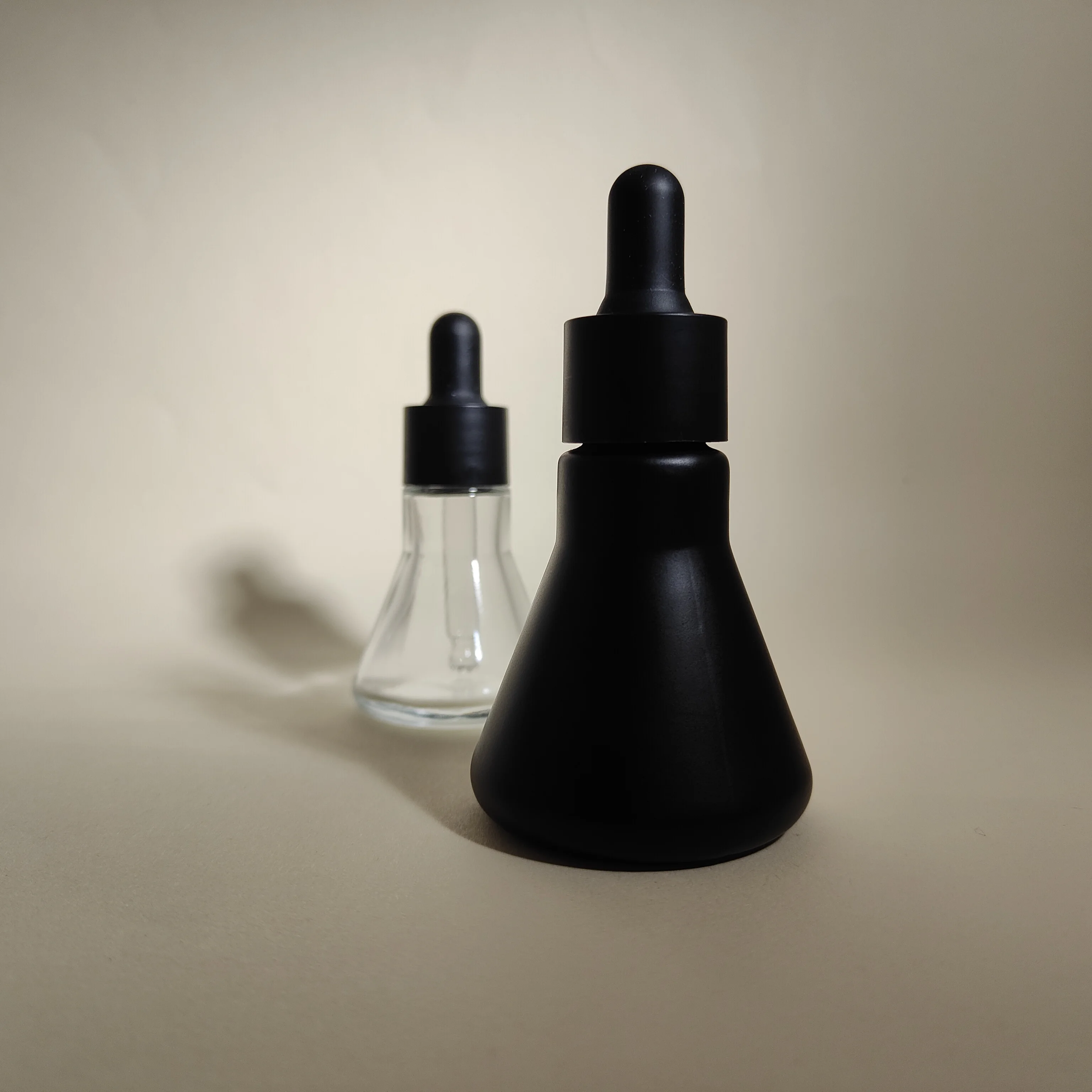 30ml luxury cone shape glass bottle with dropper for serum essential oil skincare cosmetic container screen printing surface-36