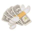 Design Embroidery Iron On Embroidery Patch Custom Made Dollar Bill Design Iron On Embroidery Patches For Garment