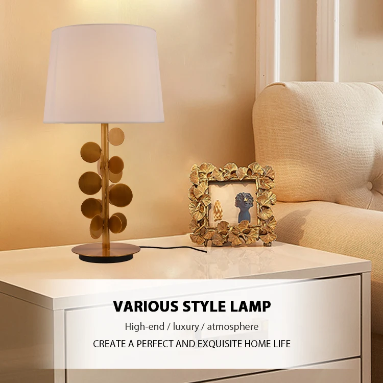 Good Price Hotel Home Decoration Minimalist Fabric Covering Table Lamp