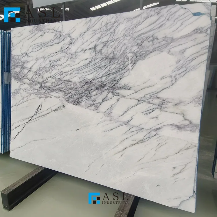 Beautiful best quality hot sale natural Turkish lilac marble slabs with purple veins marbre milac lilas tile