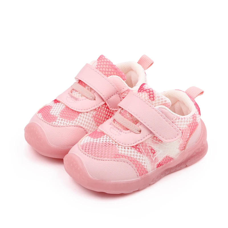 Spring Summer 1-3 Year Old Girls and Boys Jelly Soft Soled Mesh Breathable Kids Toddler Shoes details