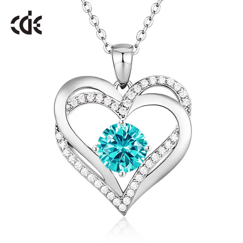 CDE YN0918 Fine Jewelry Patents Silver 925 Necklace For Women Heart-Shaped Wedding Jewellery Sterling Silver Heart Necklace