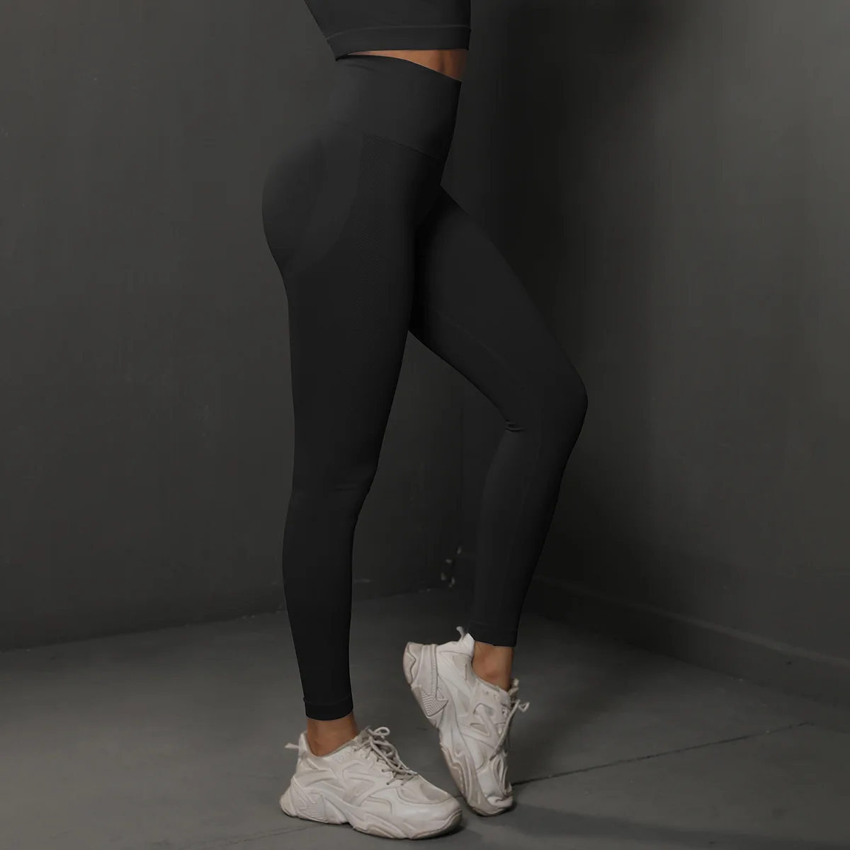 Custom High End Nude Women Leggings High Waist Running Scrunch Butt