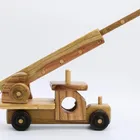 Wooden Fire Truck With Flexible Movement Handmade In Vietnam