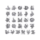 Letter Silver Silver Custom DIY A To Z Alphabet Letter Jewelry Sterling Silver Charm Beads Sterling Silver