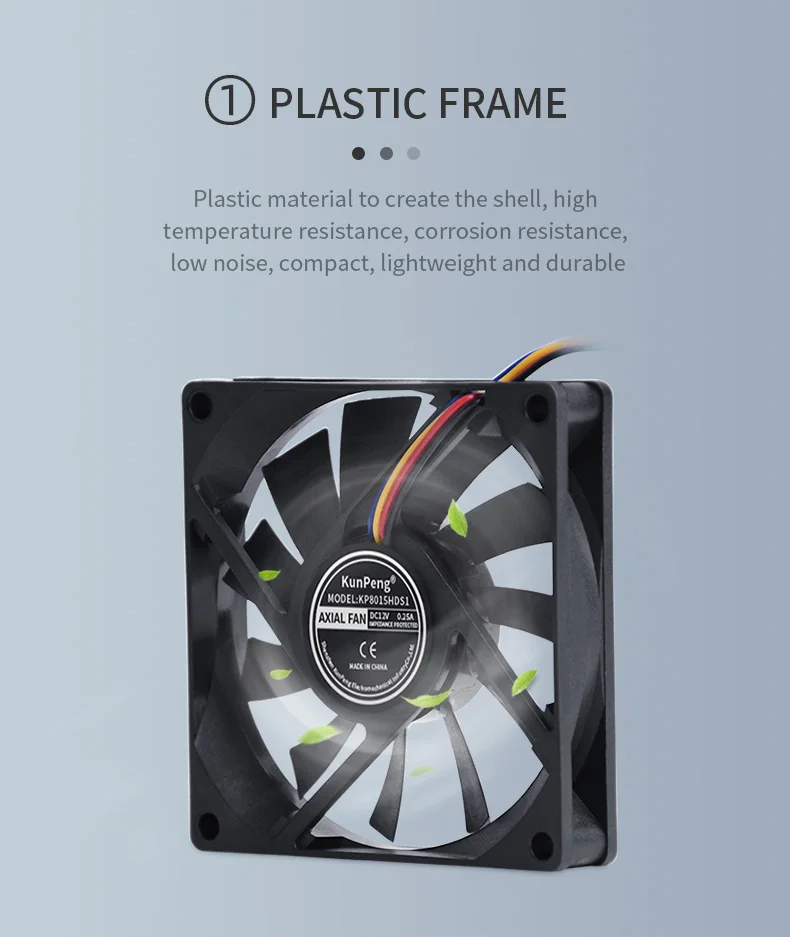Cooling Fan, Brushless, Axial, 8CM, 8x8x1.5CM - detail 8